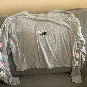 Vans brand new long sleeve cropped t shirt.